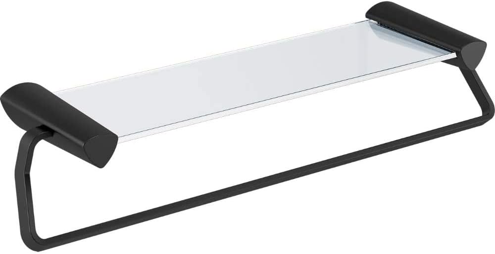 🔥 Crazy Deals Delta Faucet 77480-BL Zura Towel Bar with Shelf, 24 in, Matte Black