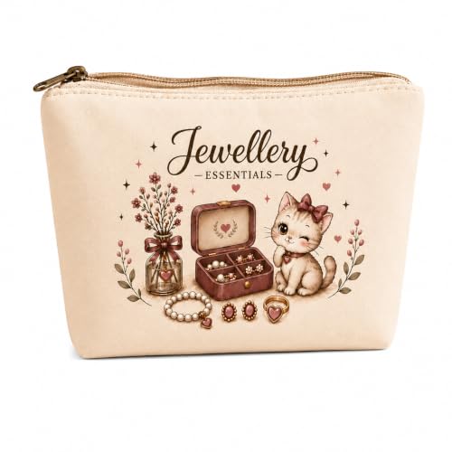 Image of DRUDRAYA Canvas Jewellery Pouch | Printed Storage Zipper Bag, Pack of 1