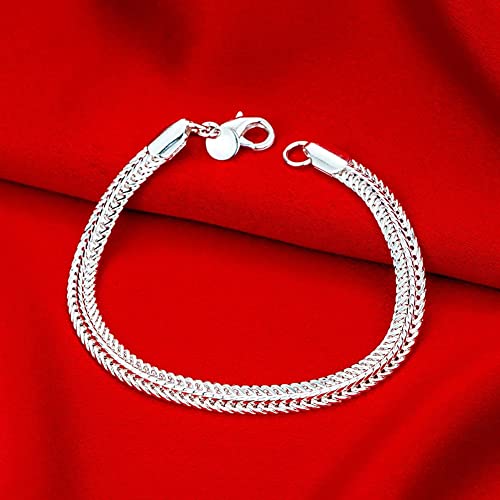 Bracelet snake chaîne bijou mixte 20cm pour femme dame et homme
