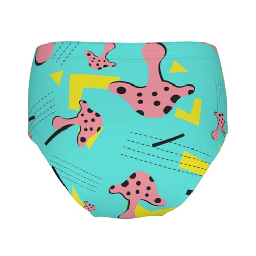 Retro Mushroom Girls' Underwear Soft Cotton Little Girls Panties Comfort Briefs2