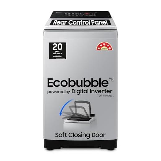 Samsung 7 kg, Eco Bubble Techn, Digital Inverter Motor, Soft Closing Door, Fully-Automatic Top Load Washing Machine (WA70BG4441YYTL, Lavender Gray)
