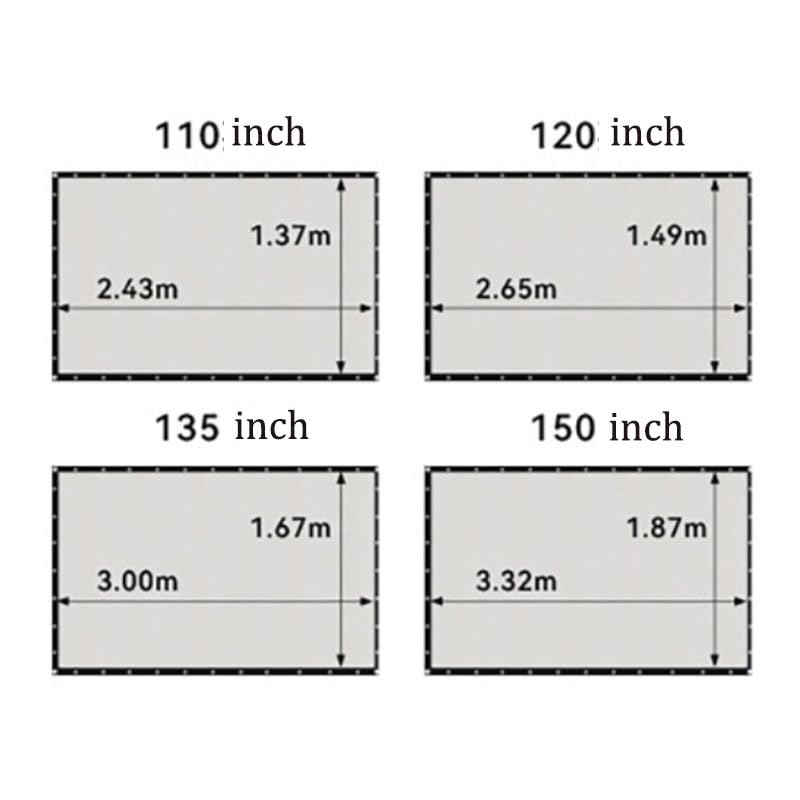 Schermo cinematografico di proiezione pieghevole portatile for la sala riunioni dell'ufficio home theater e all'aperto(100 inch)