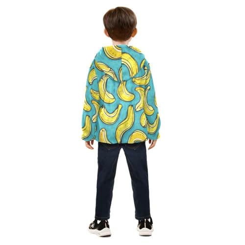 Banana Girls Fleece Jacket Girls Fall Jacket Girls Zip Up Hoodie Girls Sherpa Jacket 2-10T4