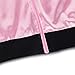 1950s Women Lady Girls Pink Satin Jacket Halloween Cosplay Costume Fancy Dress Coat with Neck Scarf (Large, Pink 01)