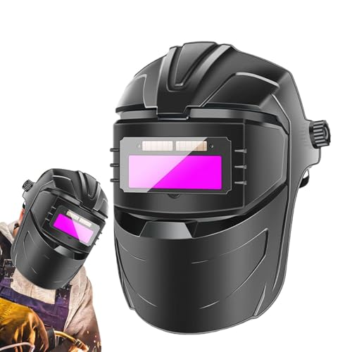 Generico Maschera Saldatura, Visiera Antiriflesso per Saldatura, Protezione Viso con Ampia Gamma di Oscuramento e Antiappannamento, Calotta Regolabile per Costruzione e Riparazione Auto