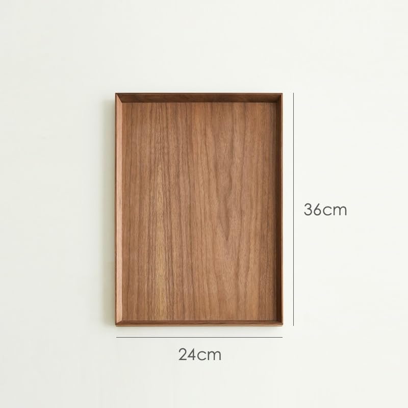 Bandeja Decorativa De Madera, Bandeja Rectangular para Té, Bandeja para Juego De Té Doméstico, Bandeja para Postres, Bandeja De Almacenamiento, Bandeja para Alimentos..Medium