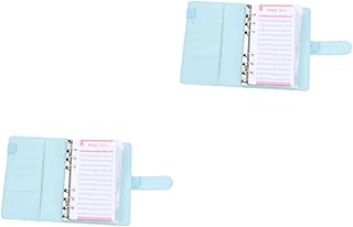 Didiseaon 2 Conjuntos De Envelopes De Livro De Orçamento Em Dinheiro Para Fichário De Scrapbook De Dinheiro Envelope De Couro Fichário De Orçamento Com Fichário De Couro Pu De Dinheiro