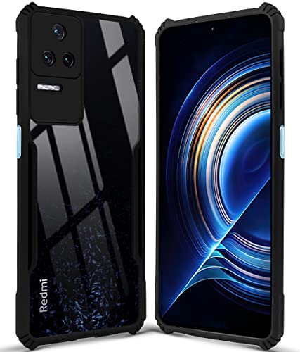 Image of Jkobi Back Cover Case for Xiaomi Redmi K50 (Crystal Glass Back | Camera Protection | Shockproof | Professional Black)