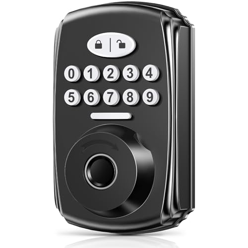 Keyless Entry Door Lock, Electronic Smart Fingerprint Locks for Front Door, Door Lock with Code, Anti-Peeping Biometric Deadbolt Lock with Keypad, Simple Installation, Auto Locking