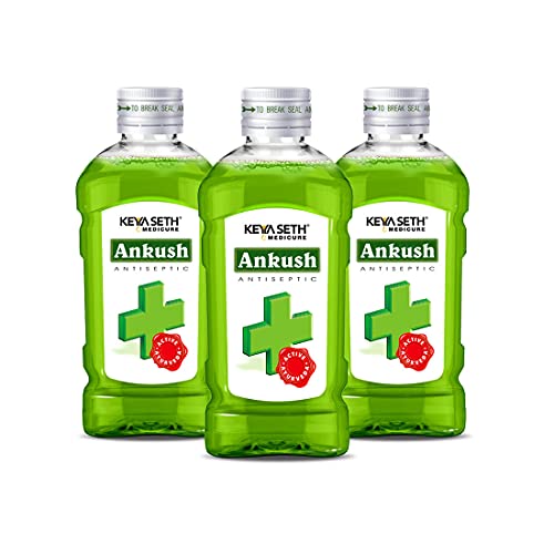Image of KEYA SETH AROMATHERAPY, DEVICE OF DROP,Ankush Ayurvedic Antiseptic Liquid,No Burning Sensation For First Aid&Personal Hygiene,Enriched With Neem,Tulsi,Lavender&Rose Essential Oil 100Ml(Pack Of 3)