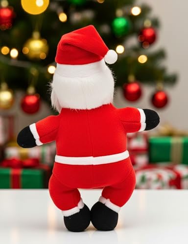 Image of Tickles Christmas Santa Claus Soft Stuffed Plush Toy for Kids Boys & Girls (Size: 25 cm, Color: Red & White)