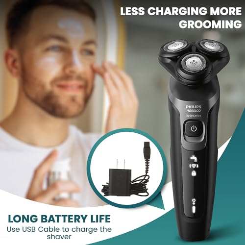 Image of Philips Electric Shavers for Men, Rechargeable AquaTouch Mens Electric Shaver Wet and Dry with Comfort Cut Blades and Click-on Precision Trimmer, Cordless Electric Razors with 5D Flex Head