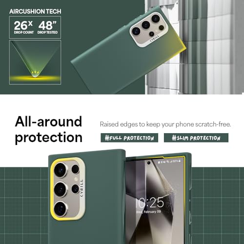Image of Spigen Cyrill UltraColor | Samsung Galaxy S24 Ultra Case | Green Galaxy S24 Ultra Back Cover | TPU+Poly Carbonate - Kale