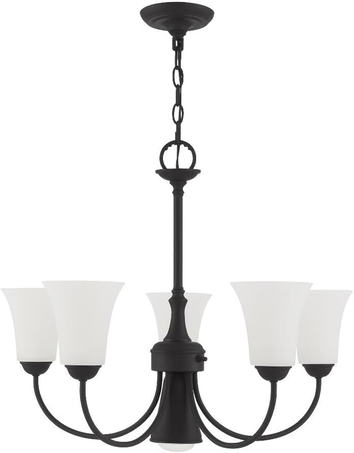 Livex Lighting 6465-04 Ridgedale 6 Light Chandelier, Black
