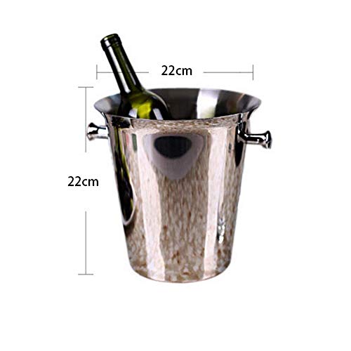 Cubo de champagne de acero inoxidable de 5L con doble pared aislante 3