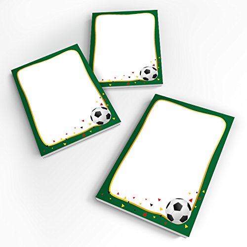 JuNa-Experten Mitgebsel 12 Mini-Notizblöcke Fußball Fussball/Gastgeschenk Kindergeburtstag Turnier...