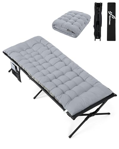 Sportneer Letto Pieghevole con Materasso, 199 x 73 cm, Letto da Campeggio Pieghevole, Versione...