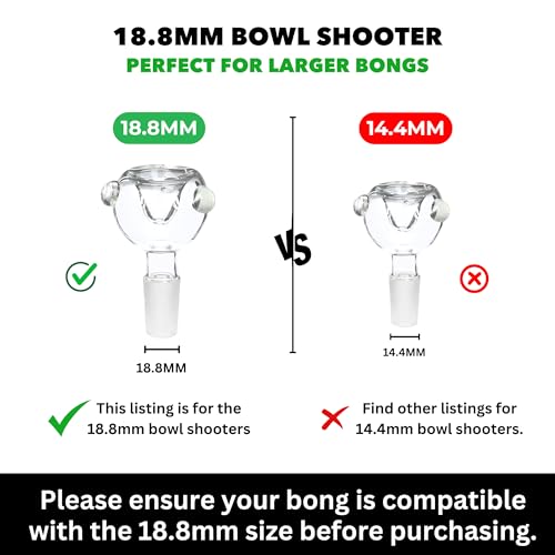 Image of OutonTrip Glass Bong Shooters (18.8MM Bowl) - Set of 2 | Durable & Easy to Clean for Water Pipes