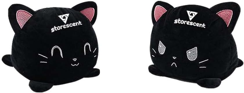 Storescent Reversible Octopus Soft Toys for Kids, Octopus Stuffed Animal Plush Soft Toys for Boys and Girls | Octopus Plushie Toy (Black Cat)