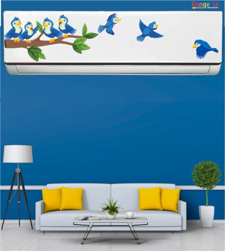 Image of '3D Nature Colorful illustration '' AC Sticker (96 cm x30 cmx 24 cm)Multi (Multicolour 4)