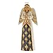 Enesco Jim Shore Heartwood Creek Black and Gold Praying Angel Figurine, 10.28