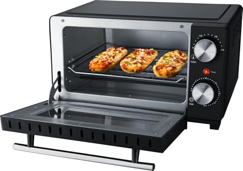 Steba Mini Backofen mit 9 Liter Volumen, Ober- und Unterhitze, Pizzatiefe bis Ø 22 cm, 2 Einschubebenen, KB M9