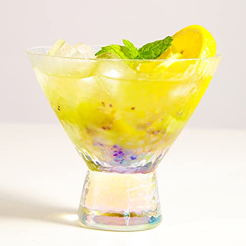 Lysenn Iridescent Stemless Martini Glasses Set Of 2