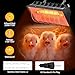 Heat Lamp for Chickens, 250W Chicken Heat Lamp, Brooder Heater for Chicks, Hanging Light Heated Adjustable Temp & Height, with Anti-Fall Aluminum Alloy Lamp Shade, for Chick, Ducks, Poultry (black)