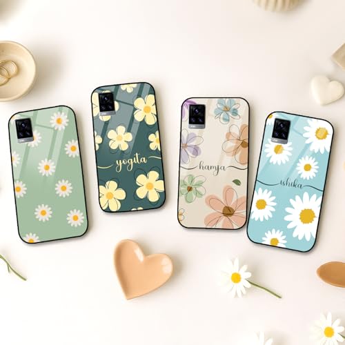 Image of COLORflow Back Cover Compatible with Vivo V20 | Daisy Bloom Customized | Shockproof TPU Bumper with Camera Protection Back Cover Compatible with Vivo V20