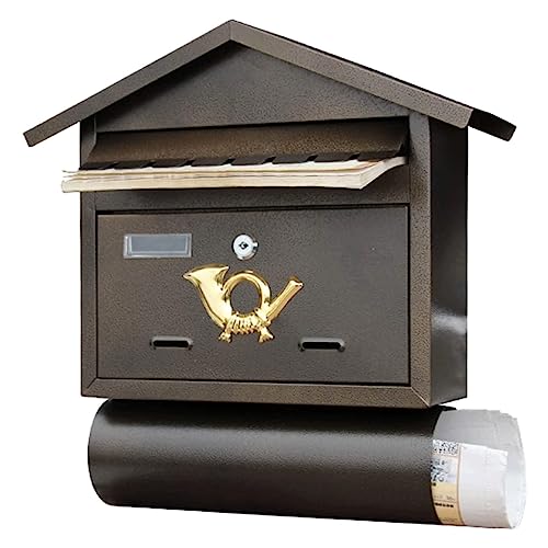 Boîte aux lettres murale sécurisée à clé avec compartiment journal