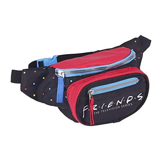 Cerdá Life'S Little Moments Riñonera De Friends - Licencia Oficial Warner Bros, Negra