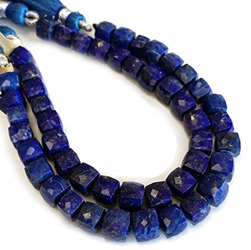 Cubes facettés en lapis-lazuli 6mm pour assembler vos bracelets d'été faits main