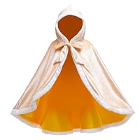 Mantello Da Principessa Con Cappuccio Per Bambine - Velluto E Tulle Con Stelle Argentate - Costume Cosplay Per Halloween, Natale E Carnevale