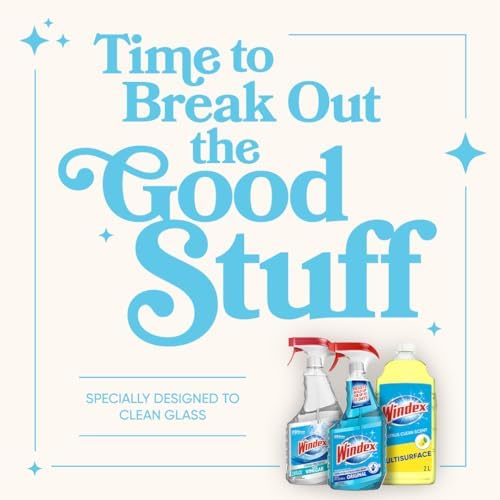 Windex Glass Cleaner Trigger Bottle, Original Blue, 23 fl oz (2 ct)