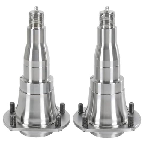 RALZAOTO SP466 Trailer Spindle #42 EZ Lube with 5-Bolt Flange for 5,200lbs to 7,000lbs Trailer Axle Compatible with Bearings Kit 5580/20 &14125A/14276 (2Pcs) Cover