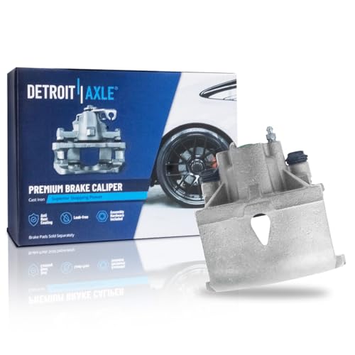 Image of Detroit Axle - Front Left Brake Caliper for Chrysler Dodge Plymouth Neon | Driver Side Disc Brake Caliper 2000 2001 Replacement