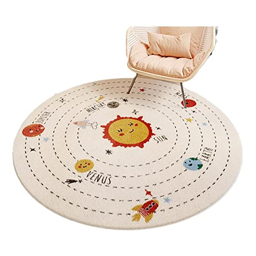 Poowe Round Kids Play Mat Baby Nursery Rug Round Educational Alphabet Soft Area Rug Non Slip For Children Toddlers Bedroom (Round 39.4", Galaxy) #TOP1