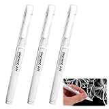 NGUIT 3Pack White Gel Pens for Black Paper 1mm White Fine Tip Liner Art Pen Ballpoint Pen Highlighter Archival Gel Ink Rollerballfor for Drawing Sketching Writing Illustration DIY Back to School