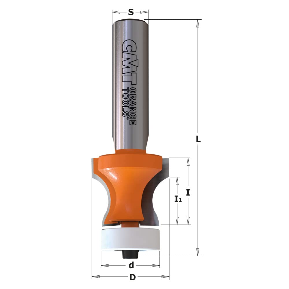 CMT 980.531.11 FRAISE POUR COIN SUPÉRIEUR AVEC ROULEMENT HW S=12 D=25,4X22 R=7,93