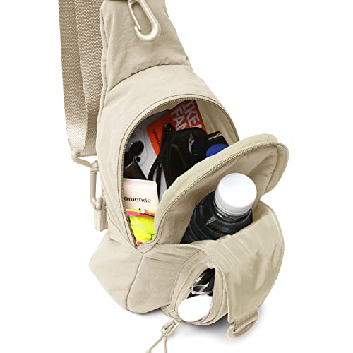 Image of ODODOS Sling Bag with Adjustable Straps Crossbody Chest Bag Lightweight Backpack for Casual Traveling Hiking