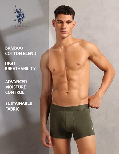 Image of U.S. Polo ASSN. Men's PT006 Bamboo Comfort Trunks for All-Day Freshness - Pack of 1