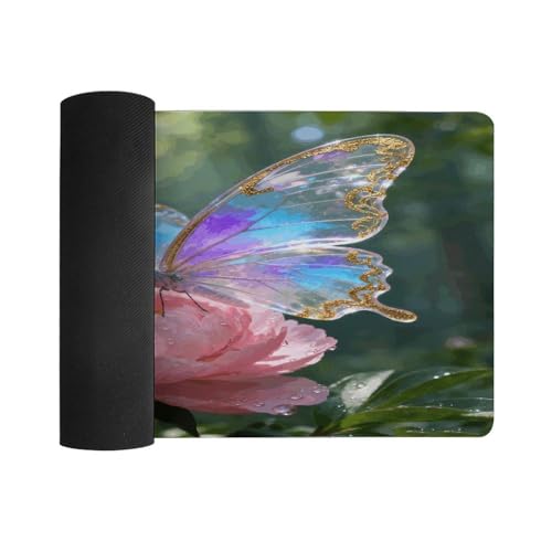Flower Butterfly Desk Pad protector de escritorio 30x60 cm miniatura 3