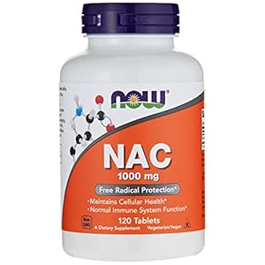 NOW Supplements, NAC (N-Acetyl-Cysteine) 1,000 mg, Free Radical Protection*, 120 Tablets