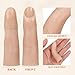 Housoutil Practice Fake Nail Tip Finger Silicone Simulation Manicure Training Tool Lightweight Reusable Nail Art Supply for Beginners and Salon Use