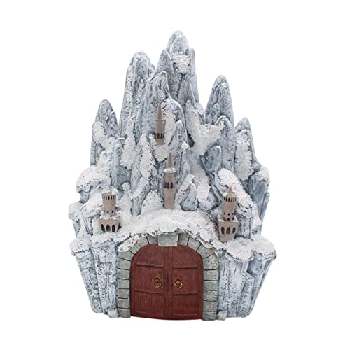 STOBAZA Artificial Resin Castle Decorations Snow Icing Fort Ornaments for Home