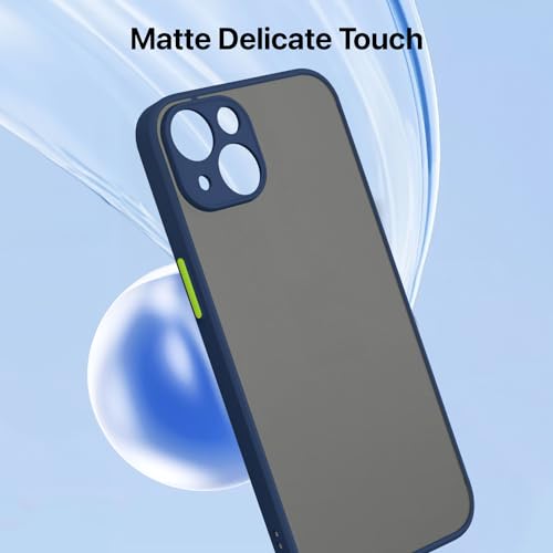 Image of Vaku Luxos Thermoplastic Polyurethane Artic Armor Back Cover For iPhone 15 Plus Slim Protective Lens Camera Shockproof Case Scratch Resistant Slim Thin Military-Grade Protection-Blue