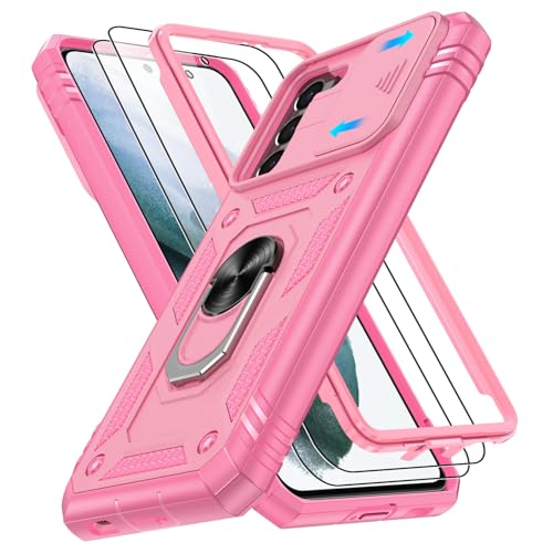 Coque de protection rigide pour Samsung S21 5G avec anneau métal