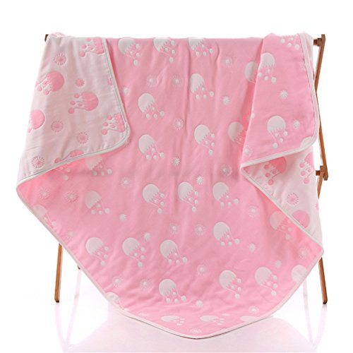 Serviette de bain bébé mousseline rose anti-frisson et douce pour nouveau-né
