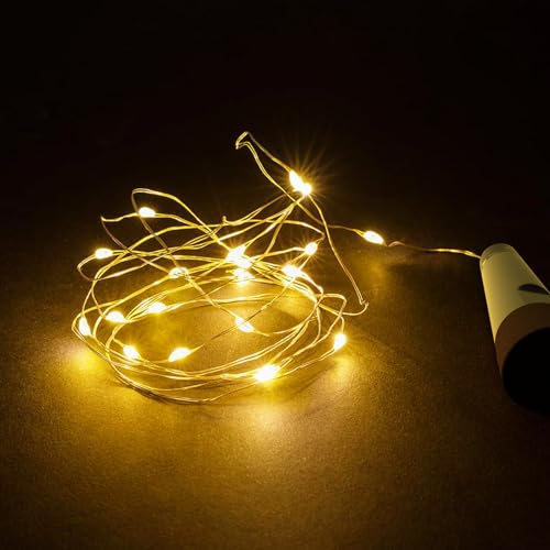 OUSMIN Lichterkette, USB Wiederaufladbare Weinflaschenlichter mit Korken, 2024 Version USB Lichterkette für Party Weihnachten – Ansicht 6