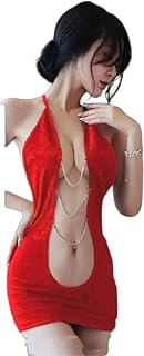 Red Lingerie With Chains, One Size